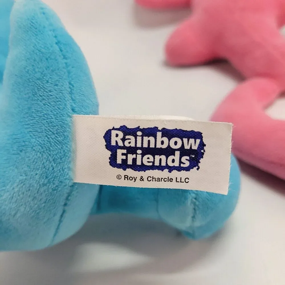 Rainbow Friends Cyan blue & pink monster plush Alien stuffed Creatures 8